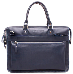 Портфель мужской кожаный Lakestone Halston синий