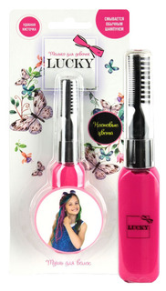 Тушь для волос Lucky неоновые цвета Т11932 Розовый, на блистере