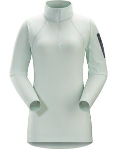 Лонгслив Arcteryx Rho LT Zip Neck 2018 женский светло-зеленый, L Arcteryx
