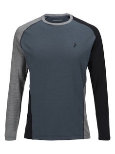 Лонгслив Peak Performance Multi LS Base Layer 2018 мужской синий/серый/черный, S