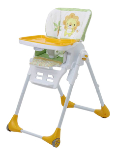 Стульчик для кормления Тополь Polini Classic Джунгли, желтый