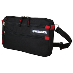 Сумка поясная WENGER WAIST BAG, дорожная, для докум,, цвет черн/красн, (18292132)