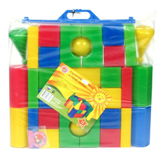 Конструктор пластиковый Строительный Набор Кубиков Стена-Смайл (32 Детали) Счастливое детство