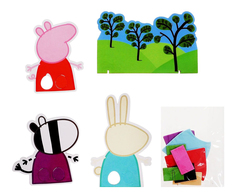 Аппликация из мягкого полимера Апп, Пальчиковый Театр Свинка Пеппа Тм Peppa Pig