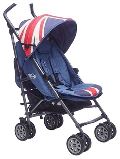 Коляска-трость Easywalker Mini XL с бампером Union Jack Vintage