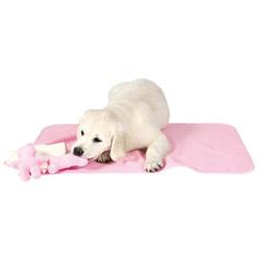 Набор для щенков Trixie Puppy Set, коврик, полотенце, 2 игрушки, флис, розовый