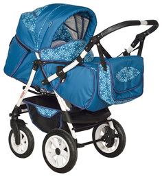 Коляска-трансформер Indigo GOLF PCO Go 08 Морская волна, узор
