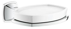 Мыльница керамическая GROHE Grandera с держателем, хром