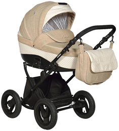 Коляска 2 в 1 Indigo Camila 18 Classic 12" Ca 40 Бежевый, бежевый узор