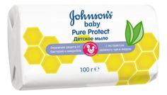 Детское мыло johnsons baby pure protect антибактериальное, 100 г