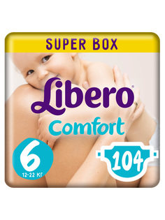 Подгузники Libero Comfort Size 6 (12-22кг), 104 шт.