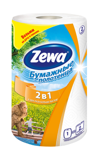 Бумажные полотенца Zewa 2в1 1 рулон