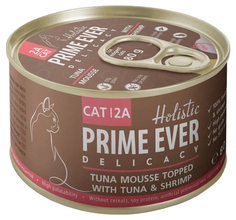 Консервы для кошек Prime Ever Delicacy мусс тунец с креветками 80 г