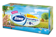 Салфетки Zewa Everyday бумажные косметические 2 слоя 100 штук