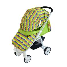 Коляска прогулочная Мишутка SL 460 зигзаг с зеленым