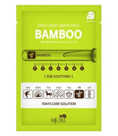 Маска тканевая c экстрактом бамбука MJ CARE DAILY DEW MASK PACK BAMBOO 25гр Mijin