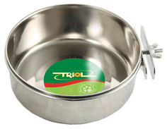 Одинарная миска для кошек и собак Triol, сталь, серебристый, 0.15 л