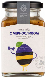 Крем-мед цветочный Медовый дом с черносливом 300 г