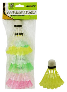 Набор воланов для бадминтона Shantou Gepai Gold Rings Star, 6 штук