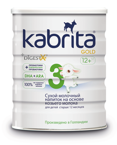 Молочная смесь на основе козьего молока Kabrita 3 Gold от 12 мес. 400 г