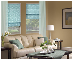 Римская штора Эскар Дамаск 160х140 цвет синий