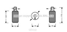 Радиатор кондиционера автомобильный Ava MSD050