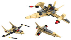 Конструктор пластиковый Jie Star Military 3 в 1, 97 деталей