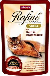 Влажный корм для кошек Animonda Rafine Soupe Adult, говядина, домашняя птица, 100г