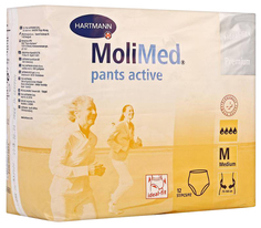 Подгузники для взрослых hartmann molimed pants active трусики впитывающие 12 шт размер м/4