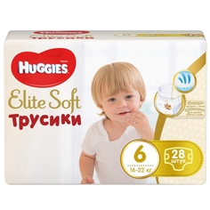 Подгузники-трусики Huggies Elite Soft 6 16-22 кг 28 шт.