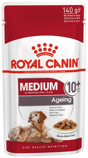 Влажный корм для собак ROYAL CANIN Medium Ageing 10+, мясо, 140г