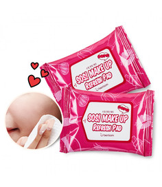 Пады для снятия макияжа SOS MAKE UP REFRESH PAD 55гр/30шт Berrisom
