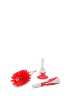 Ёршик для бутылочек и сосок Happy Baby BOTTLE & NIPPLE BRUSH 2 IN 1 Ruby