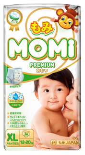 Подгузники-трусики Momi Premium Xl ( 12-20 Кг), 36 шт.