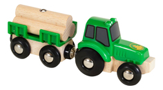 Трактор и прицеп с бревнами деревянной железной дороги Brio 33799