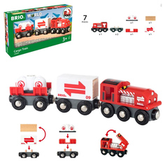 Грузовой поезд Brio Красно-белый