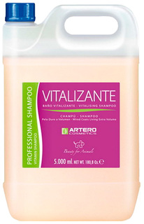 Шампунь для собак Artero Vitalizante витаминизированный для жесткой вьющейся шерсти 5 л De Light