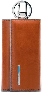 Ключница Piquadro Blue Square, оранжевая, 6х12х2 см