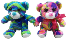 Мягкая игрушка ABtoys Медведь мультиколор, 15 см