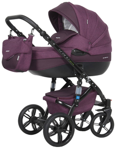 Коляска 3 в 1 Riko Bruno Natural 03 Purple бордовый