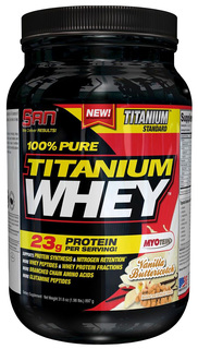 Протеин SAN Titanium Whey 100% Pure 908 г ванильная ириска