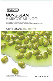 Маска для лица The Face Shop Real Nature Mung Bean Face Mask 20 г