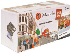 Салфетки бумажные Maneki dream двухслойные 250 штук