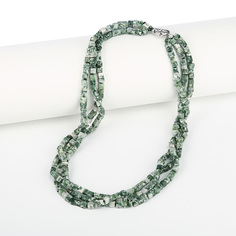 Бусы My-bijou Кубики, 3 нити агат 50 см