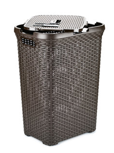 Корзина для белья RATTAN STYLE 60л темно-коричневая Curver
