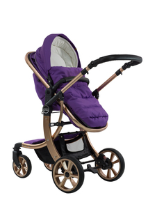 Коляска-трансформер Farfello Aimile Gold фиолетовый голубой арт.FTG-1