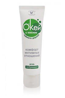 Лубрикант Биоритм О`кей на водной основе с маслом чайного дерева 50 г