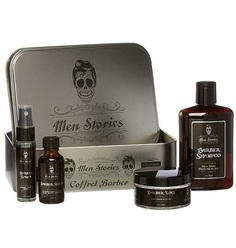 Подарочный набор Men Stories Beard Set сыворотка+шампунь+воск+лосьон