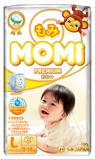 Подгузники-трусики Momi Premium L ( 9-14 Кг), 42 шт.