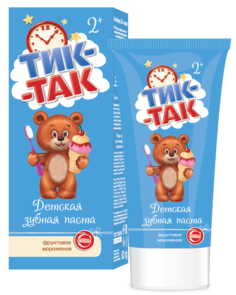 Паста зубная детская Тик-Так фруктовое мороженое 2+, 62г Свобода